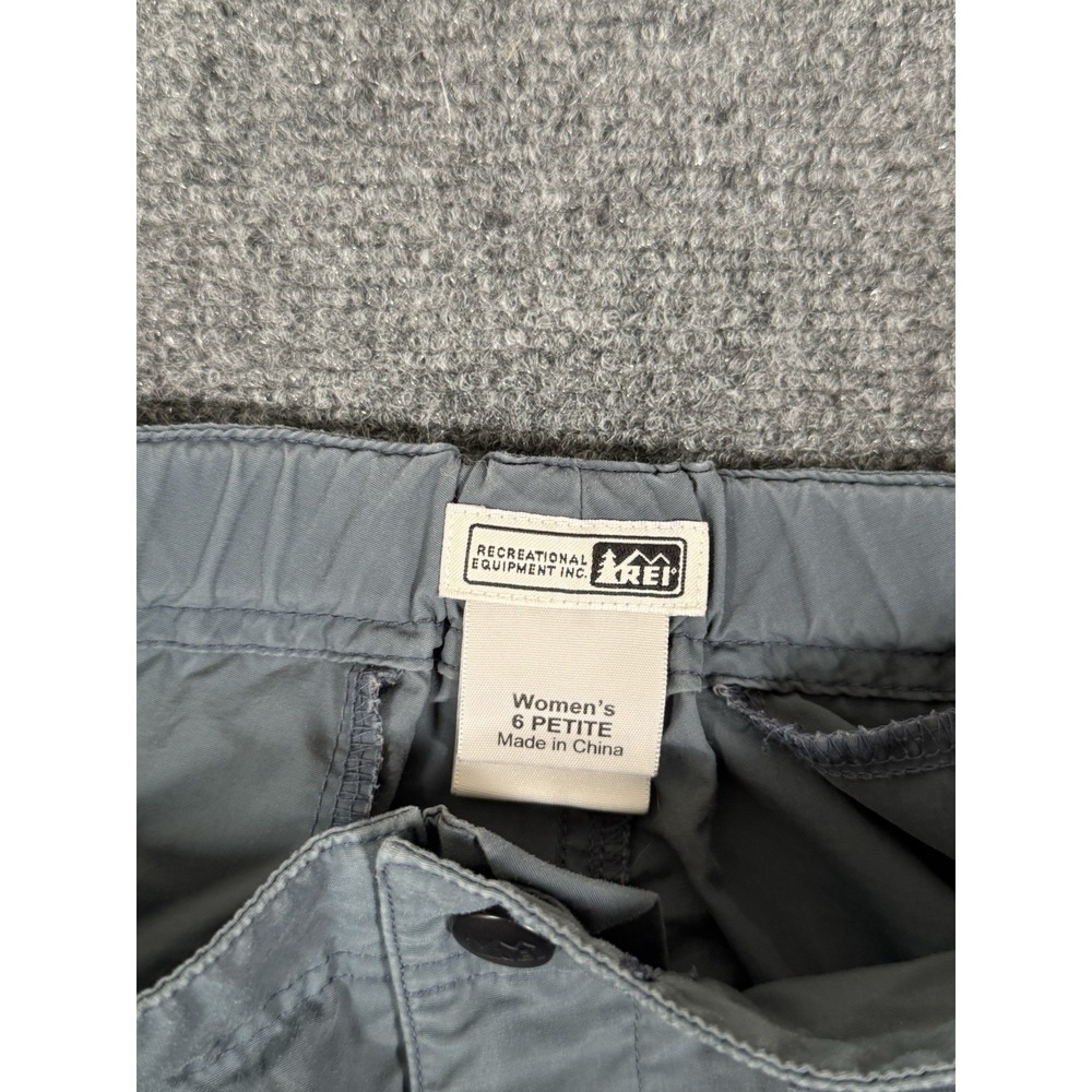 Rei Convertible Cargo Pants Womens 6P Blue Gray Relaxed Hiking Travel Outdoor - Picture 9 of 16
